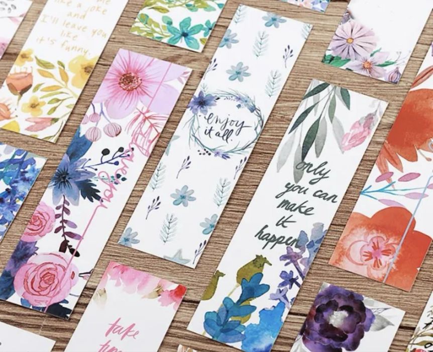 Set 30 semne de carte cu texte