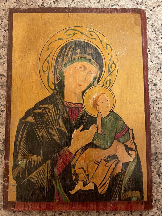 icoana veche  icoana pictata pe lemn icoana veche pictata icoana veche