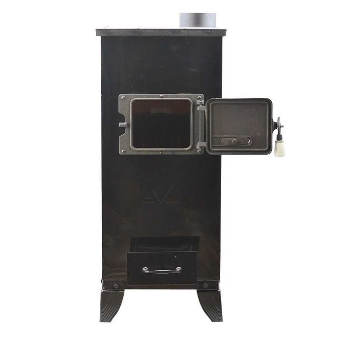 GODIN Soba Lemne Semineu Samotat 7.7kw Negru Cerbi +LIVRARE GRATUITA