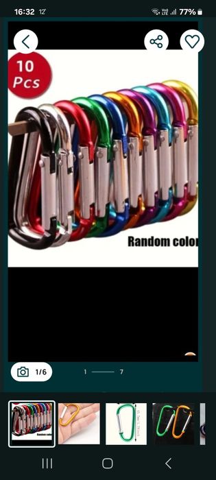 Carabine aluminiu 10buc colorate