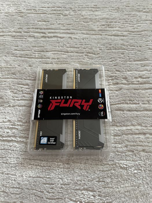 Kit memorii RAM Kingston FURY Beast 16GB DDR4 RGB*NOU