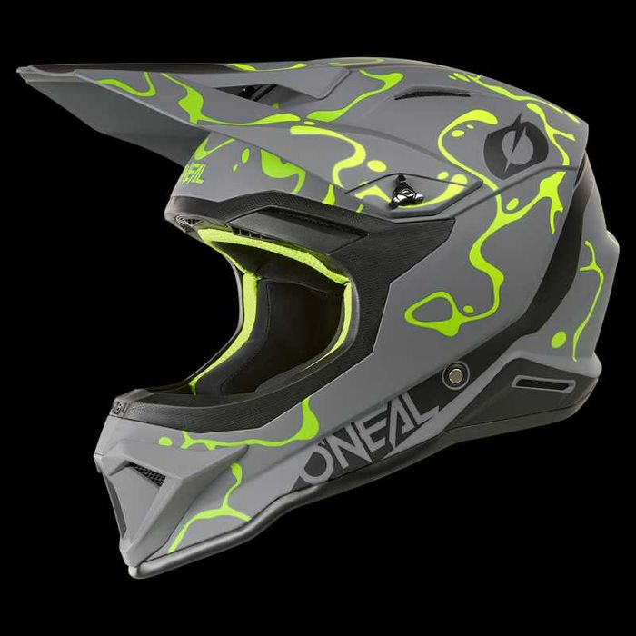 Каска O'NEAL 1SERIES Splash Gray/Neon YELLOW V.26