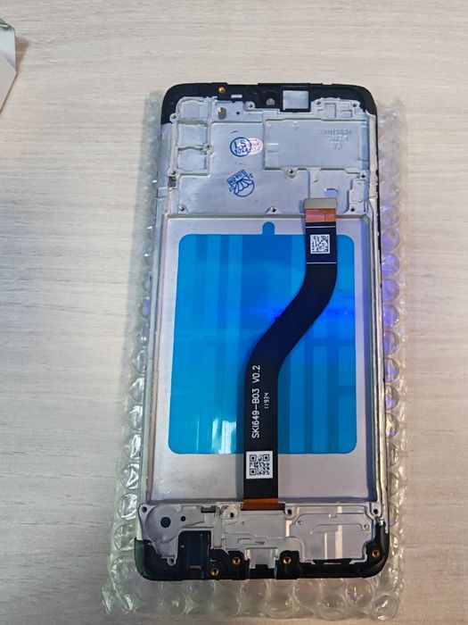 Samsung A20s дисплей с рамка и тъчскрийн  нов черен