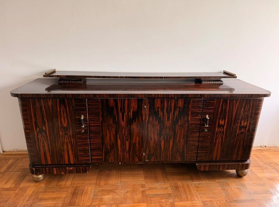 Set Art Deco de 4 piese (bufet, vitrina, biblioteca si comoda)