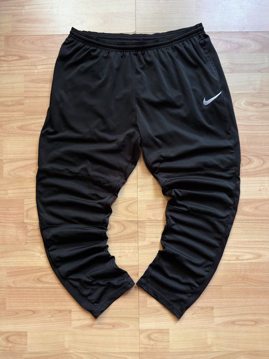 Pantaloni track pants joggers soccer training Nike Dri-fit poliester black side logo embroidery