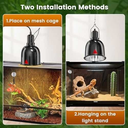 Терариум лампа E27 PID термостат цикли 2/4/8/12 ч алуминиев рефлектор