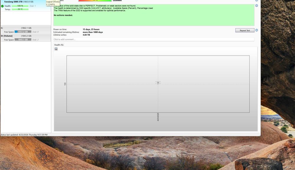Диск Fanxiang S880 2TB PCIe Gen4 NVMe SSD 7300 MB/s.