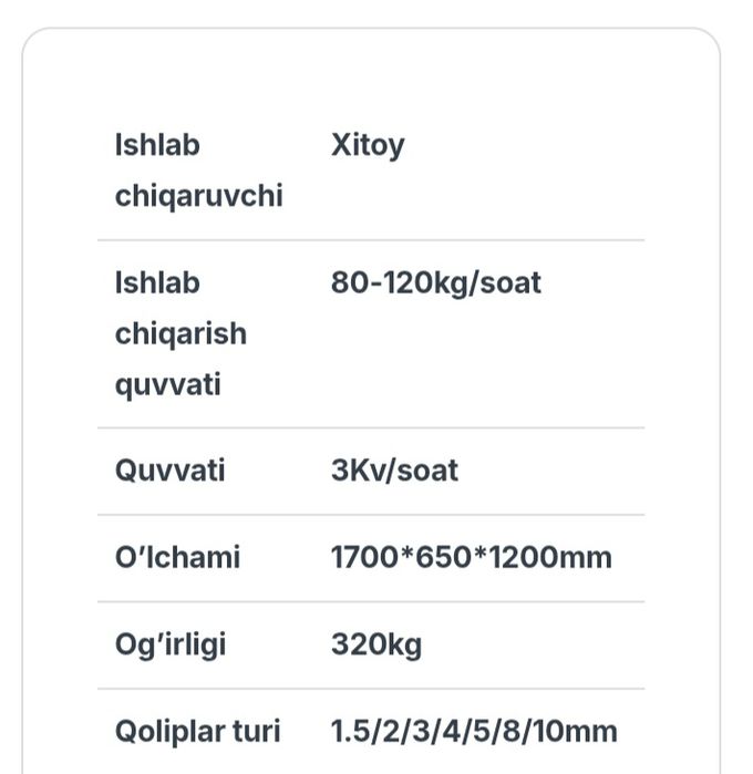 Lapsha lag’mon ishlab chiqarish uskunasi AF-4-250