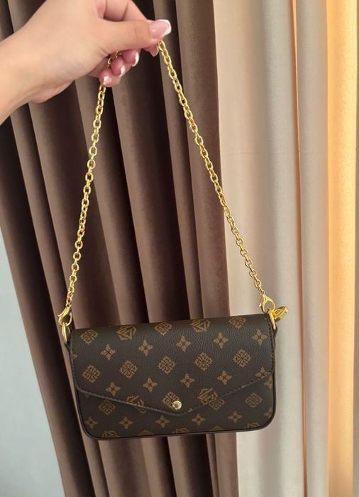 Сумка клатч коричневая