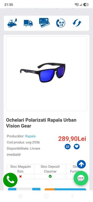 Ochelari Polarizati Rapala Urban Vision Gear