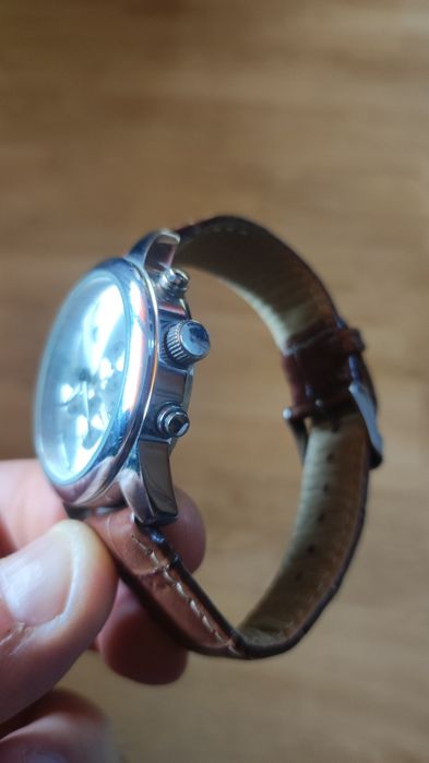 Ceas Chronograph cronometru Auriol bratara nou nepurtat stare perfecta