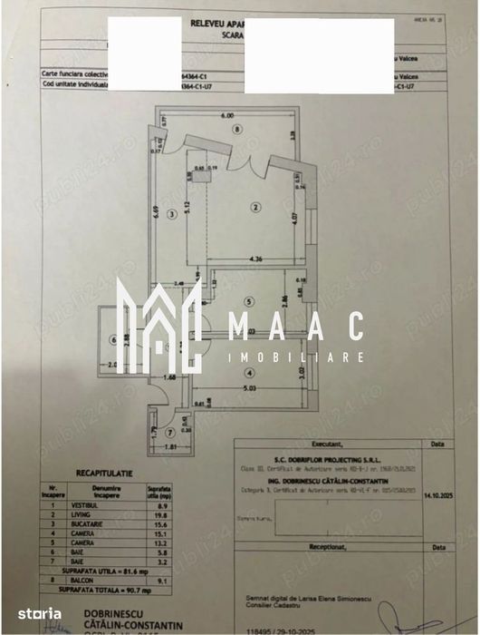 Apartament 3 camere | etaj 1 | bloc nou |