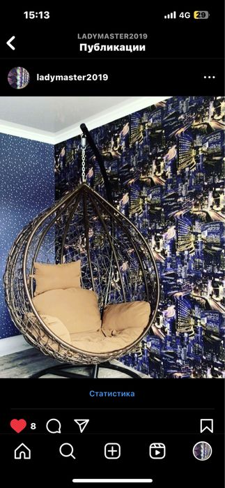 Поклейка обоев .