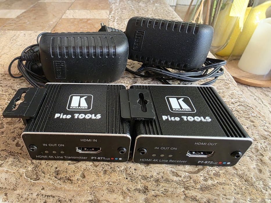 Kramer PT-871/2XR-KIT Extender/transmițător HDMI PoC 4K HDR prin DGKat 2.0 pentru raze lungi de acțiune