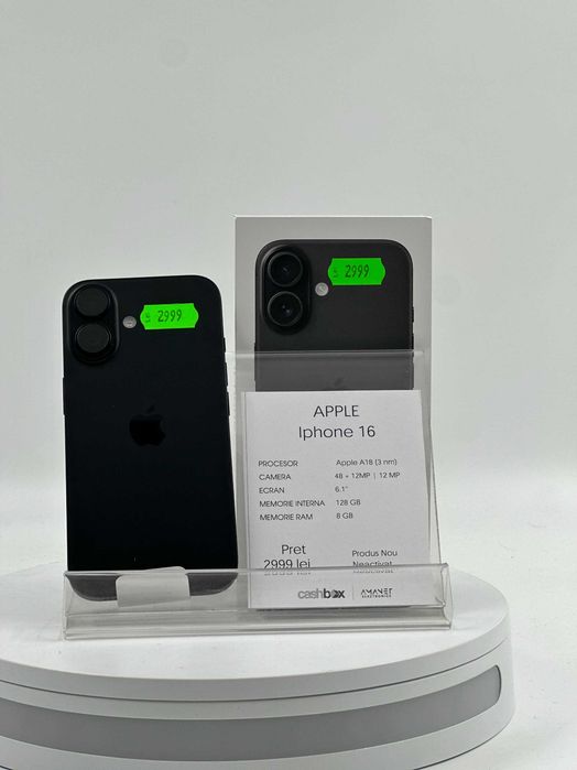 IPHONE 16 128GB Nou Neactivat Garantie 24 luni Cashbox
