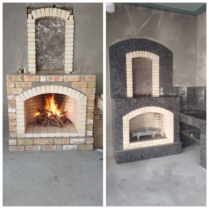 летняя кухня камин очаг