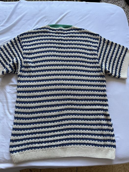 Мъжка плетена блуза/пуловер с къс ръкав