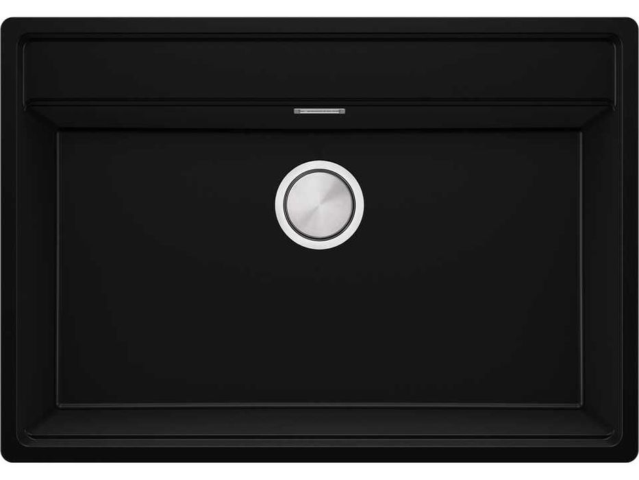 Черна кухненска мивка за вграждане под плот Берген 80 Low 760x530 мм