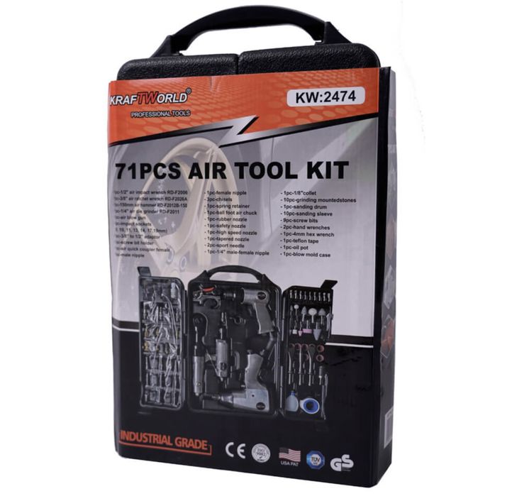 Немски Пневматични инструменти Kraft комплект 72 части