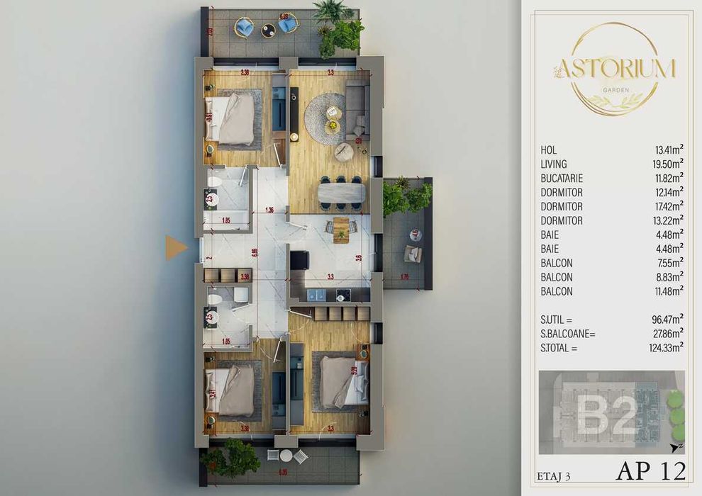 Apartament 4 Camere Finalizat în Ansamblu Rezidențial  Mutare Imediata