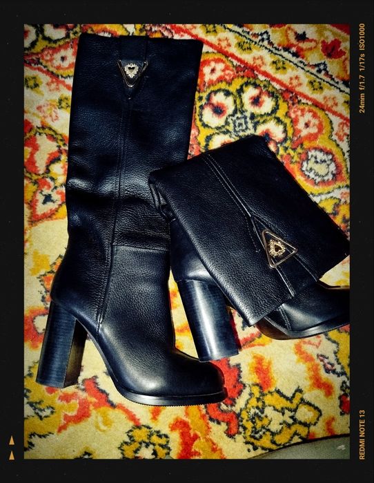 Сапоги женские, натуральная кожа