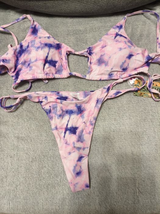 SHEKINI – Set Bikini Damă, două piese, model Tie-Dye, mărimea XL
