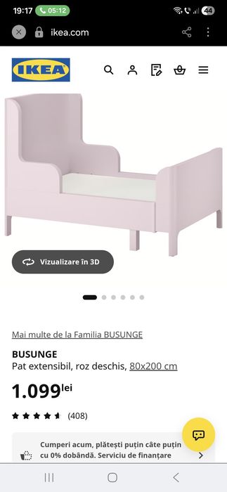 Pat extensibil pentru copii