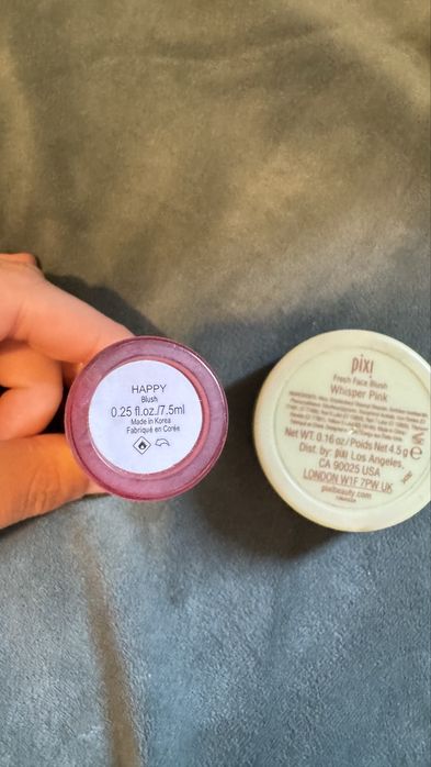 Paletă Huda Beauty 'Gold' Obsessions / Farduri Aurii Premium Set fard de obraz: Rare Beauty Liquid Blush + Pixi Powder l