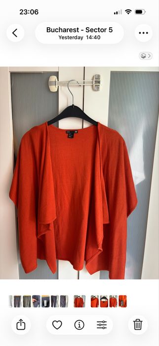 Cardigan tip capa H&M, fara maneci, masura M