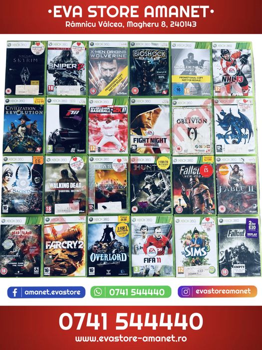 Consola Gaming Microsoft xBox 360 Elite 120GB + Colectie 52 Jocuri