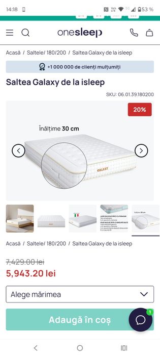 Vând saltea impecabila 180/200 cm