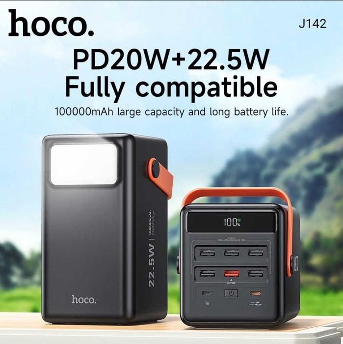 Hoco J142 Surpass 22.5W+PD20W Power Bank 100000mAh QC3.0 For iPhone 16