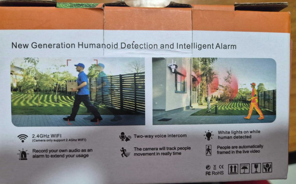 8MP 4K HD Wifi камера за видеонаблюдение черна