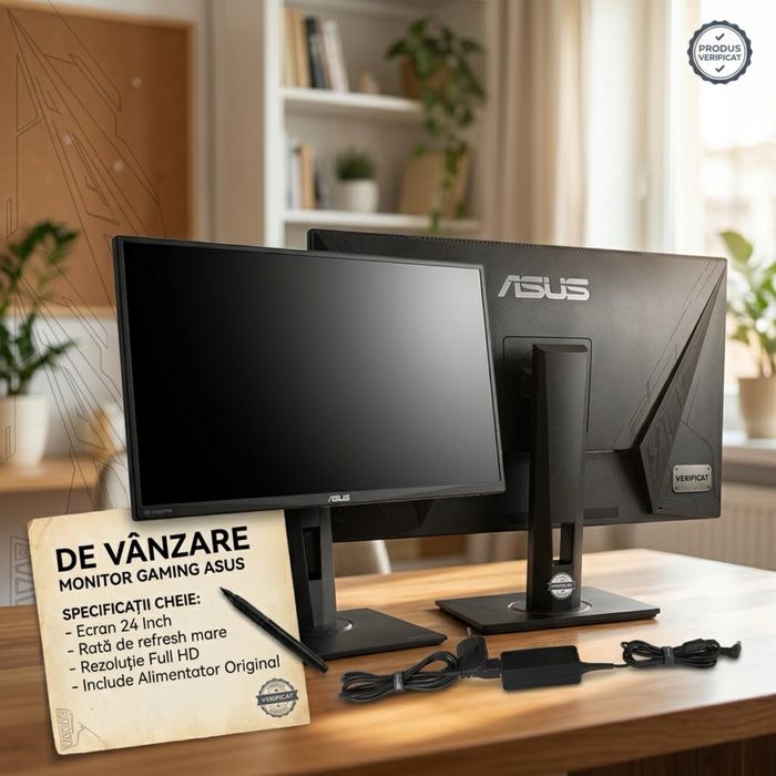 Monitor Gaming LED TN ASUS VG278QF, 27", Full HD, DP, DVI, 165Hz, FreeSync, negru
