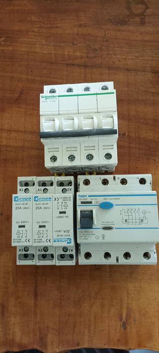 Schneider 63 A,Diferential Hager4P 25A,contactori modulari 2P 20 Amper