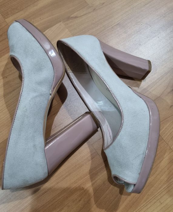 Sandale piele, nr. 37, bej