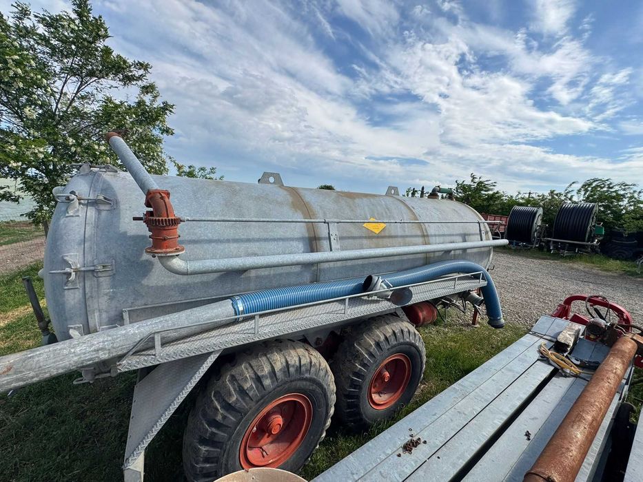 Vidanja zincata 2 axe 6-12 mc incarcare/descarcare automata la tractor, acte pentru inscriere in circulatie
