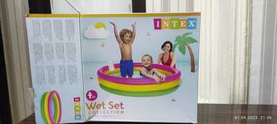 Бассейн wet set. Wet Set Intex яркие звезды. Wet Set Intex поняла спасибо.