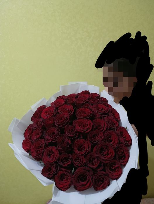 Цветы 51штук розы