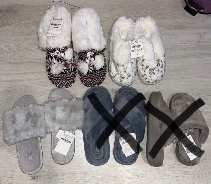 36/37 Нови дамски чехли пантофи домашни oysho ойшо