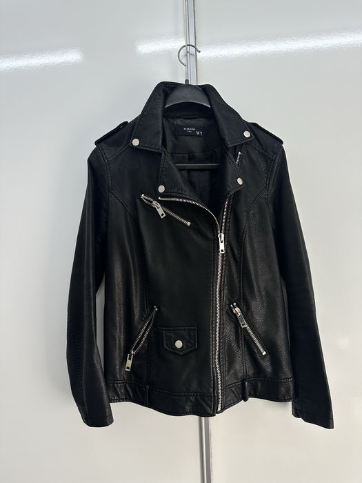Jacheta piele neagra dama