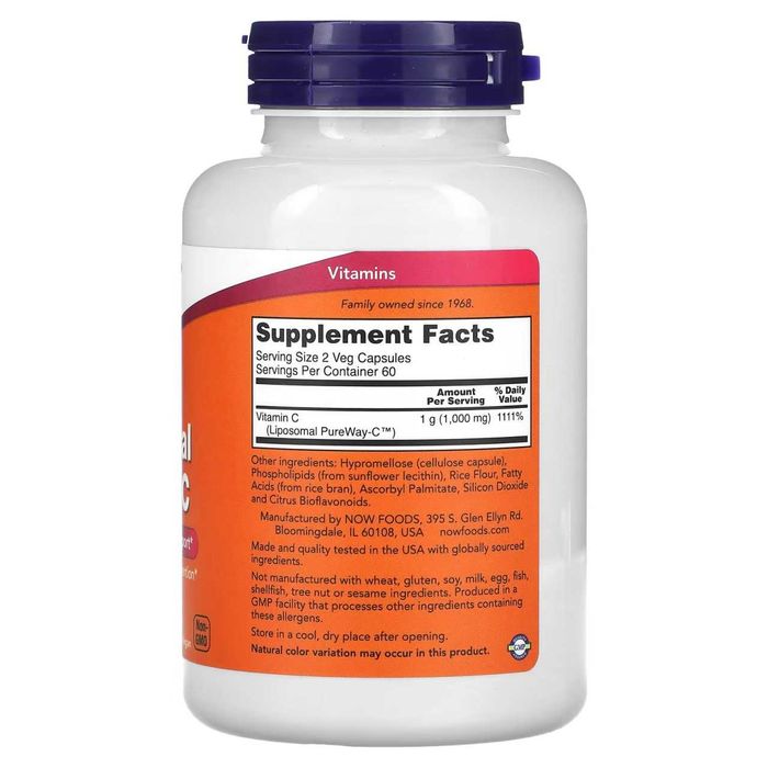 Липосомальный витамин C 1000 мг. Liposomal vitamin C 1000 mg.