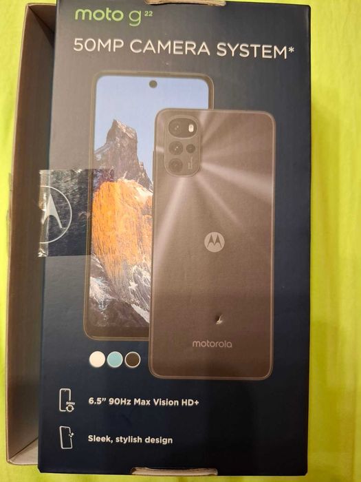 Смартфон Motorola Moto G22, 128GB, 4GB RAM, 4G, Cosmic Blаck
