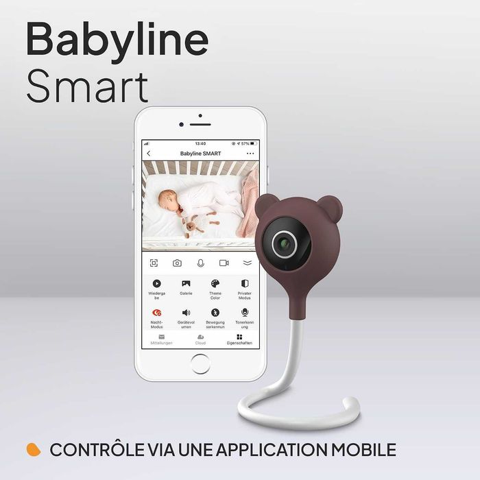 LIONELO Babyline Smart – Wi-Fi бебефон с камера, мобилно приложение, детекция на движение и звук, нощно виждане и двупосочно аудио