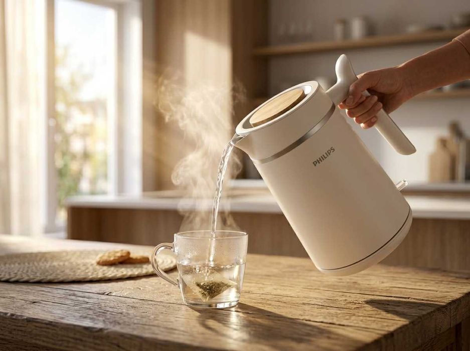 Електрическа кана Philips Eco Conscious HD9365/10 (1.7 л, 2200W) – Отлично състояние