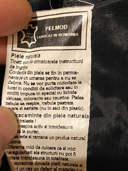Geaca piele barbateasca neagra XXL