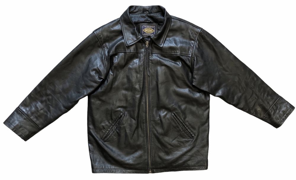 Geaca Piele Naturala Barbati MDK Model Casual cu Guler | Marime L