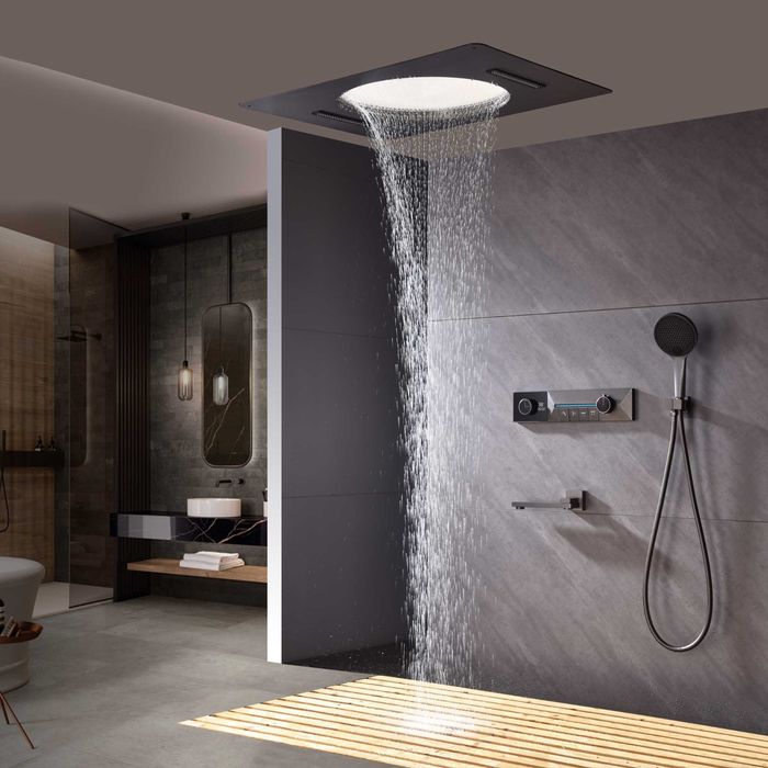Дизайнерска душ система с таванен душ за вграждане Design D42