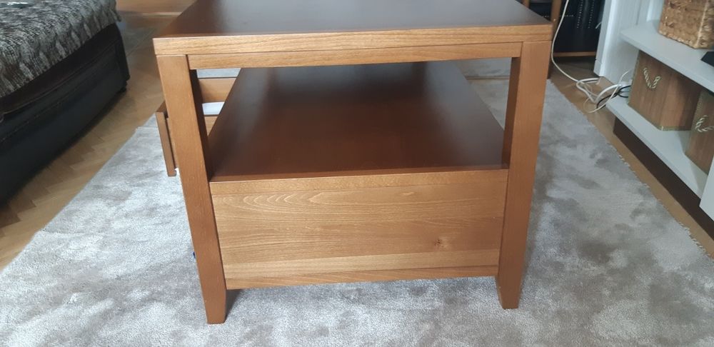 Конзолна маса, ниска, МДФ, цвят дъб