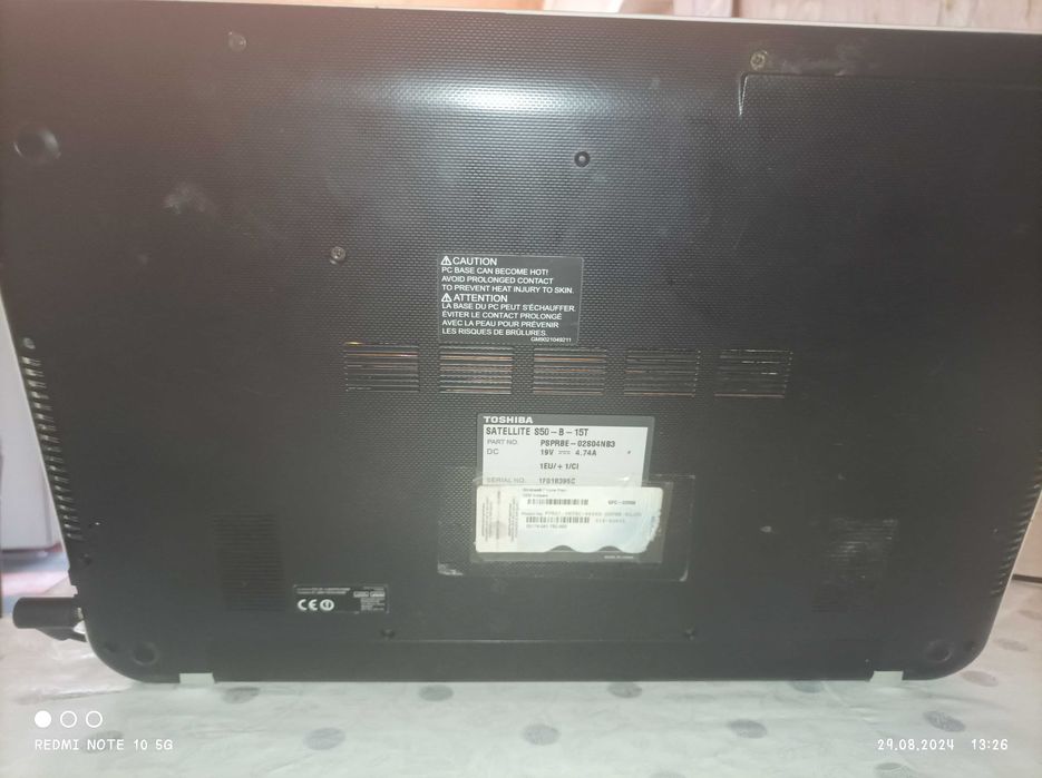 Лаптоп Тошиба 16G